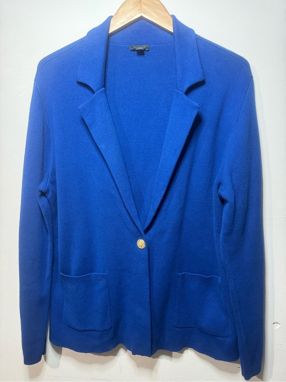 Liz Claiborne Royal Blue Single-Button Knit Blazer XL